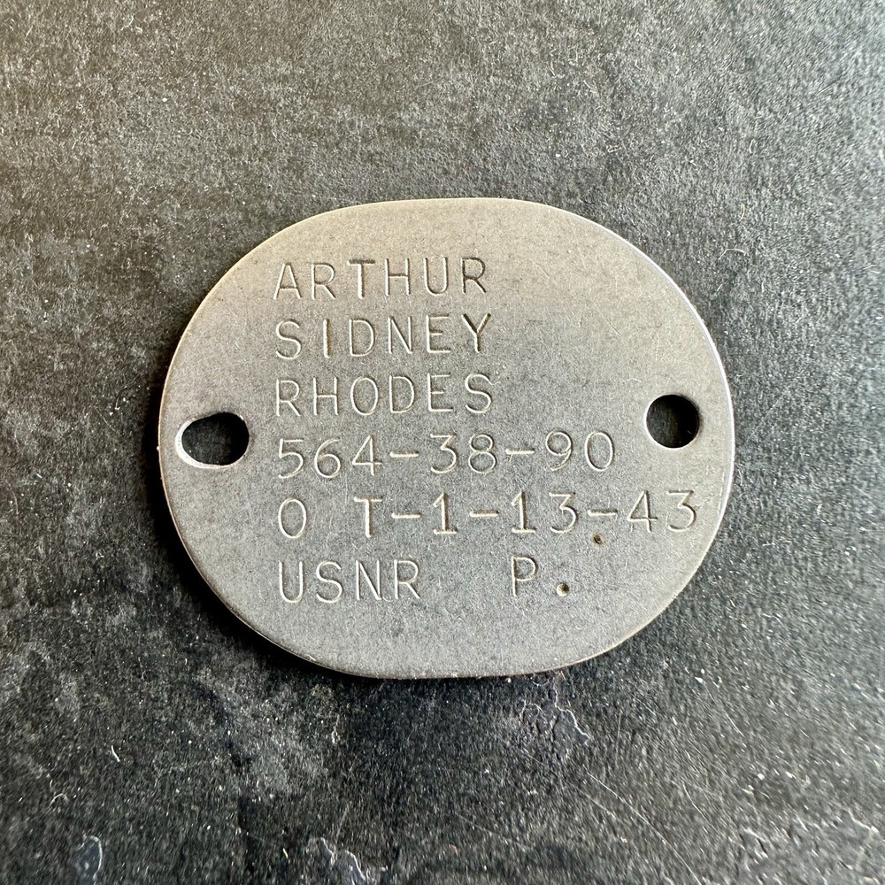 WWII US Navy USN Dogtag 1943 Original