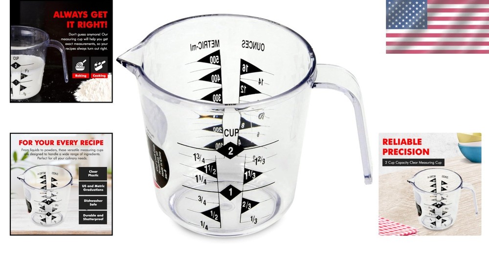 Select Plastic Measuring Cup 2 Cup Clear