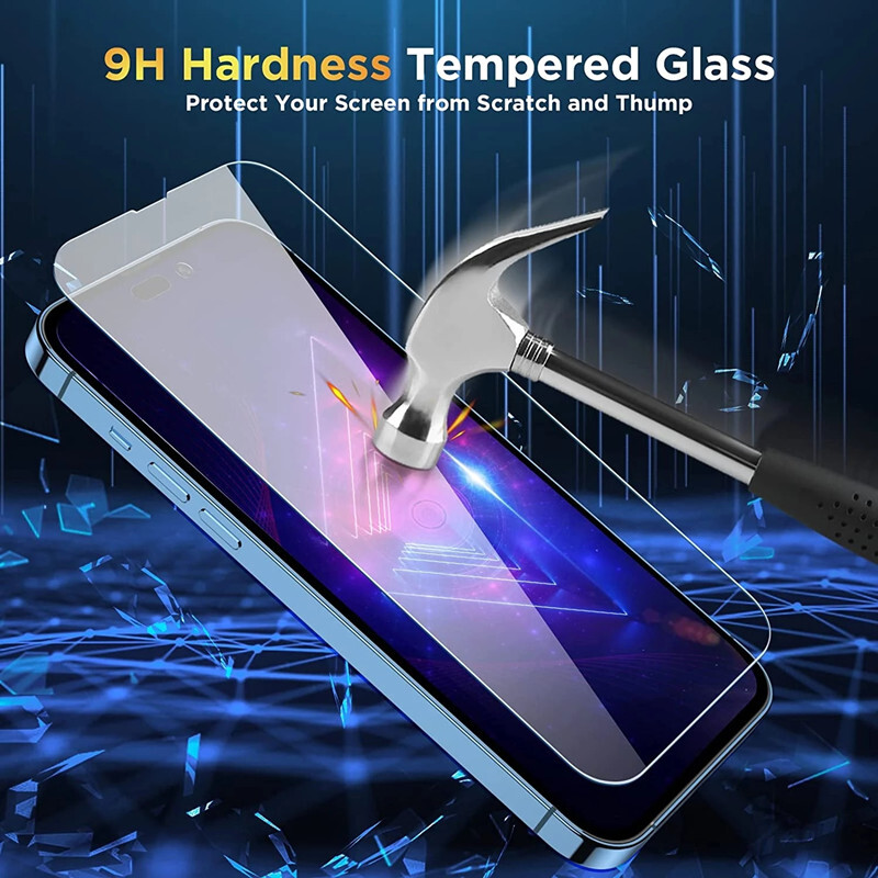 For iPhone 14 13 12 11 Pro Max Tempered Glass Screen Protector Camera Protector