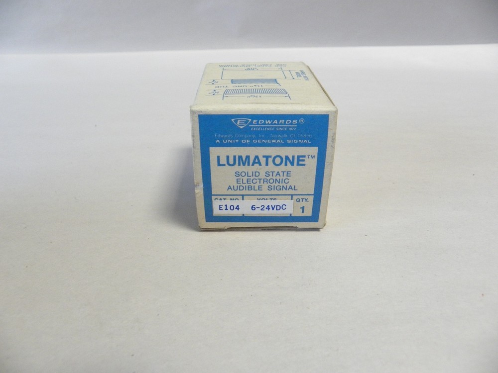 NOS Edwards Lumatone E104 Solid State Electronic Audible Signal Alarm (A5)