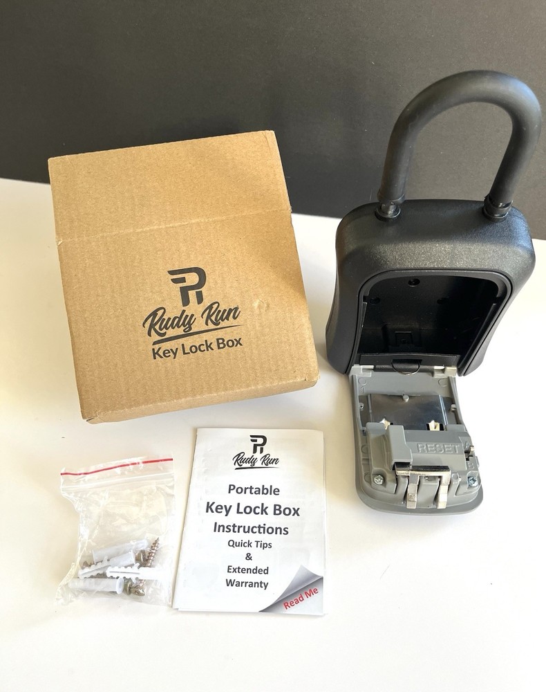 NIB "Rudy Run" Combination Lock Box for Keys w/ Code Realtor or Home use