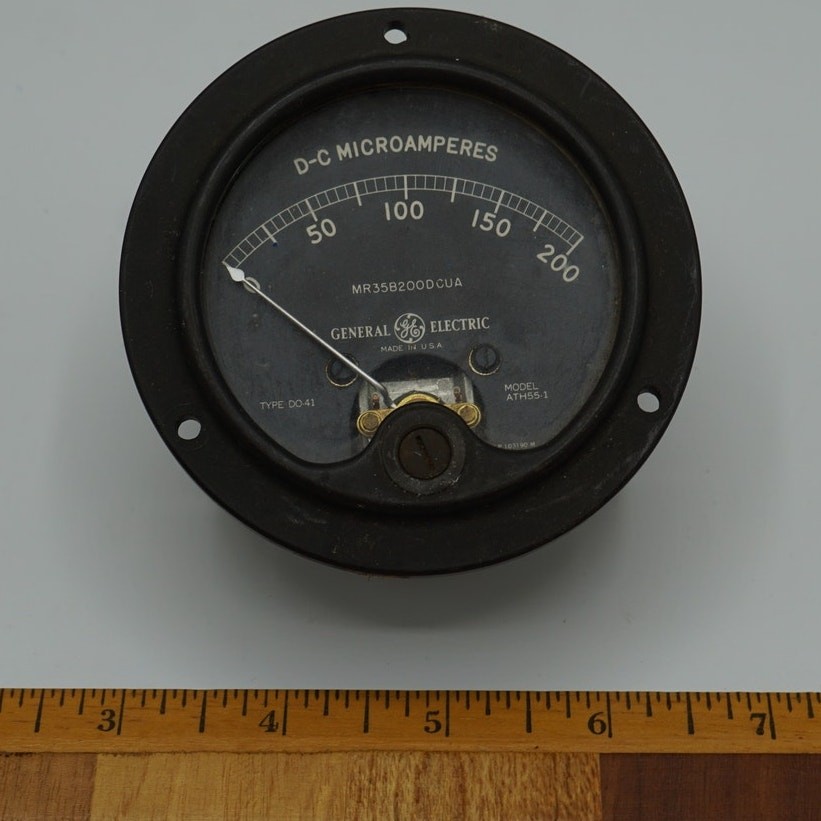 General Electric DC Amperes Meter Type DO-41 Model ATH55-1