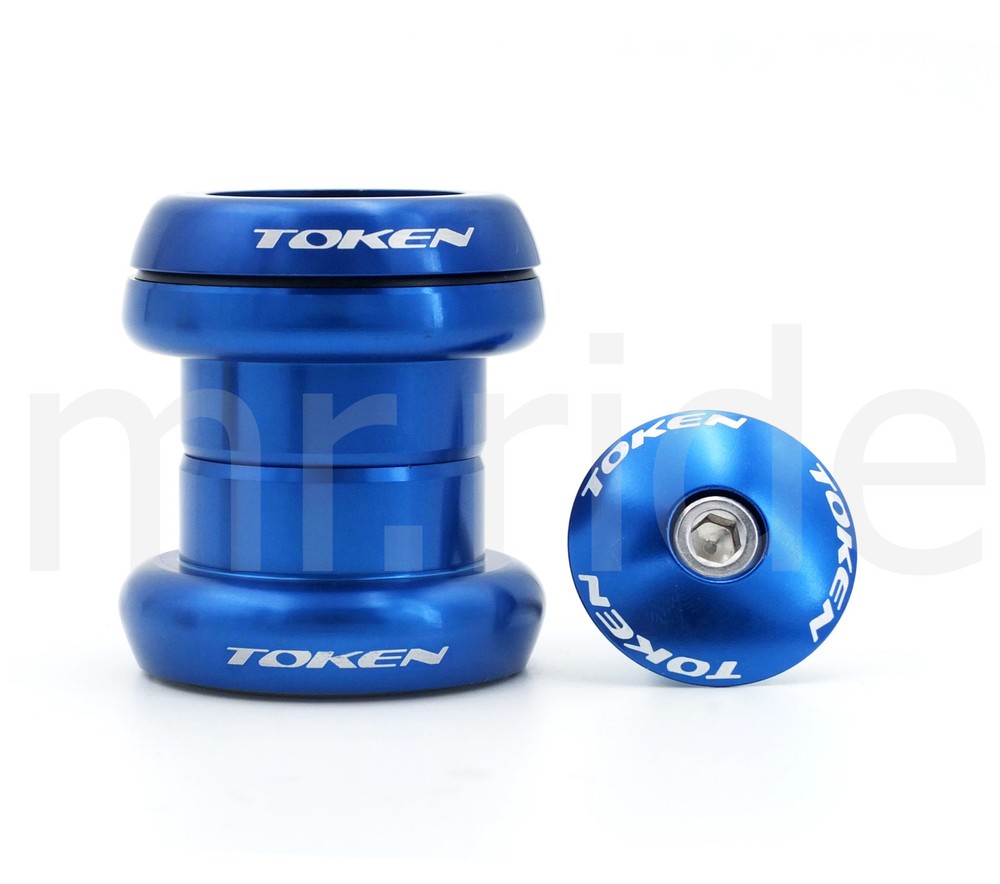 Head set TOKEN "Heggset" TK 060 for 1 1/8" Blue for integrated + threadless
