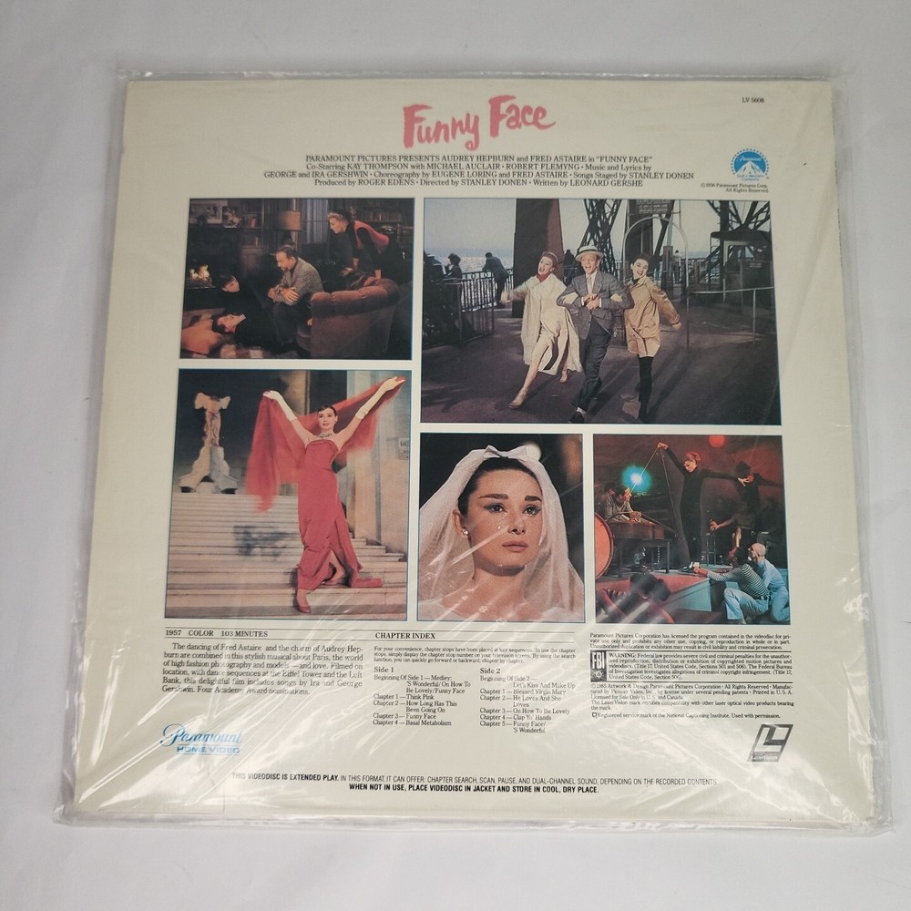 Funny Face Fred Astaire Audrey Hepburn Laserdisc Paramount