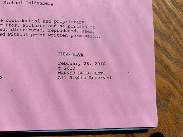 GREEN LANTERN 2010 Shooting Script Starring Ryan Reynolds
