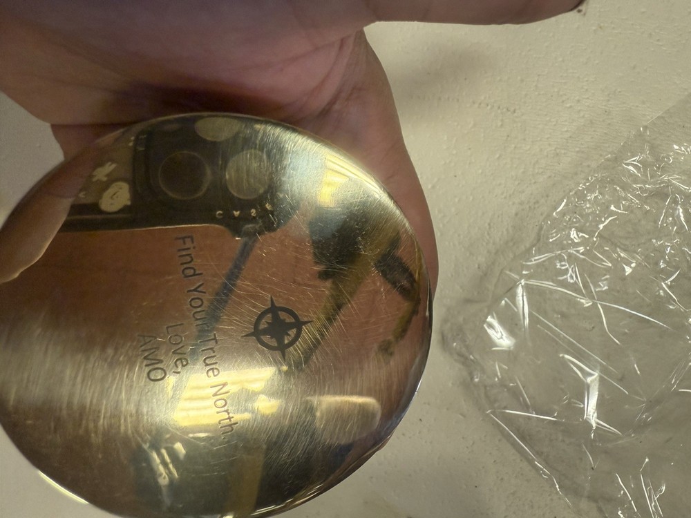 Sundial Antique Compass Decor Navigation With Leather Case