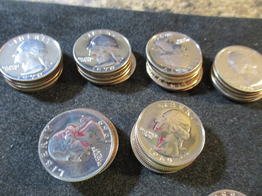 32 PROOF WASHINGTON QUARTERS 68-S - 81-S MIXED DATES