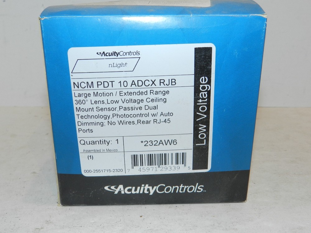 Acuity Controls NCM PDT 10 ADCX RJB Low Voltage Ceiling Mount Sensor Switch NEW