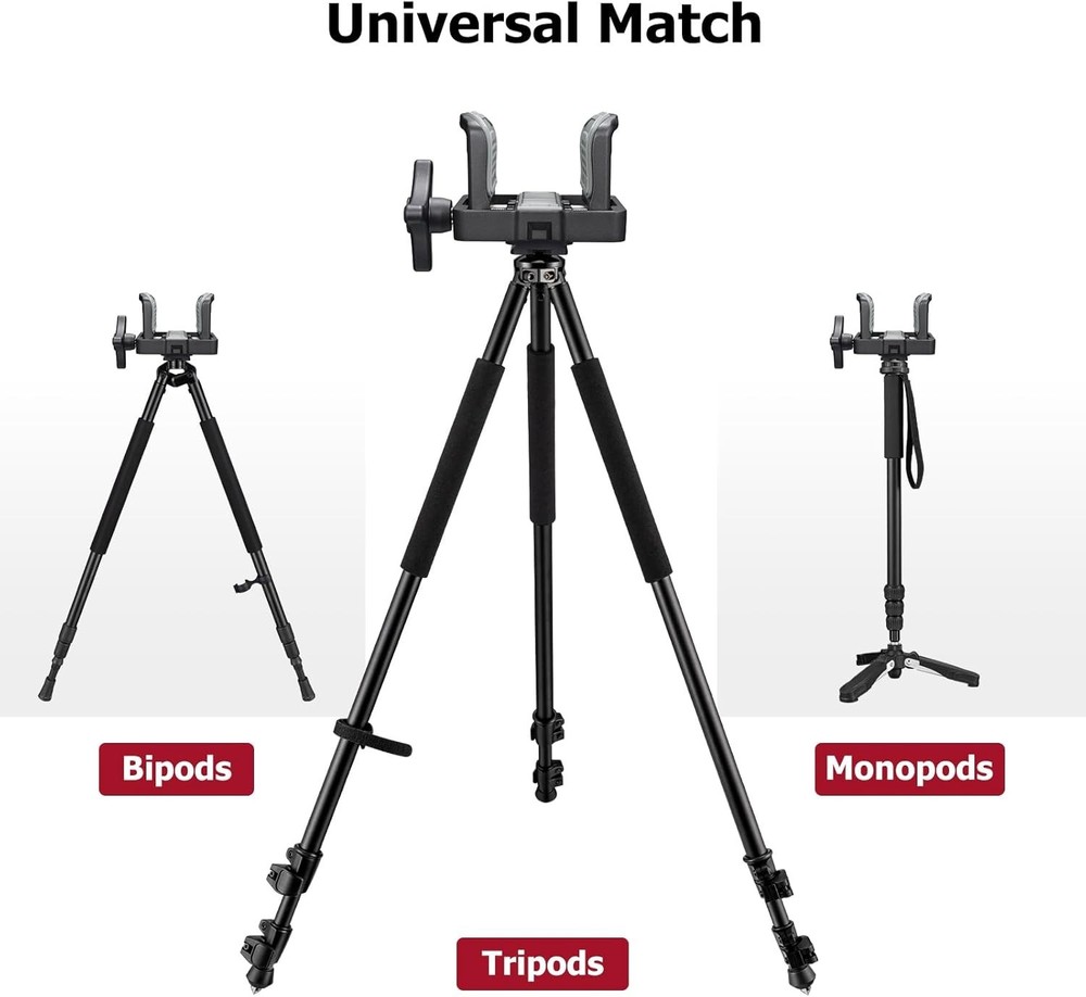 Lightweight Universal Clamp Head for Tripods & Monopods - Adjustable & Versatile