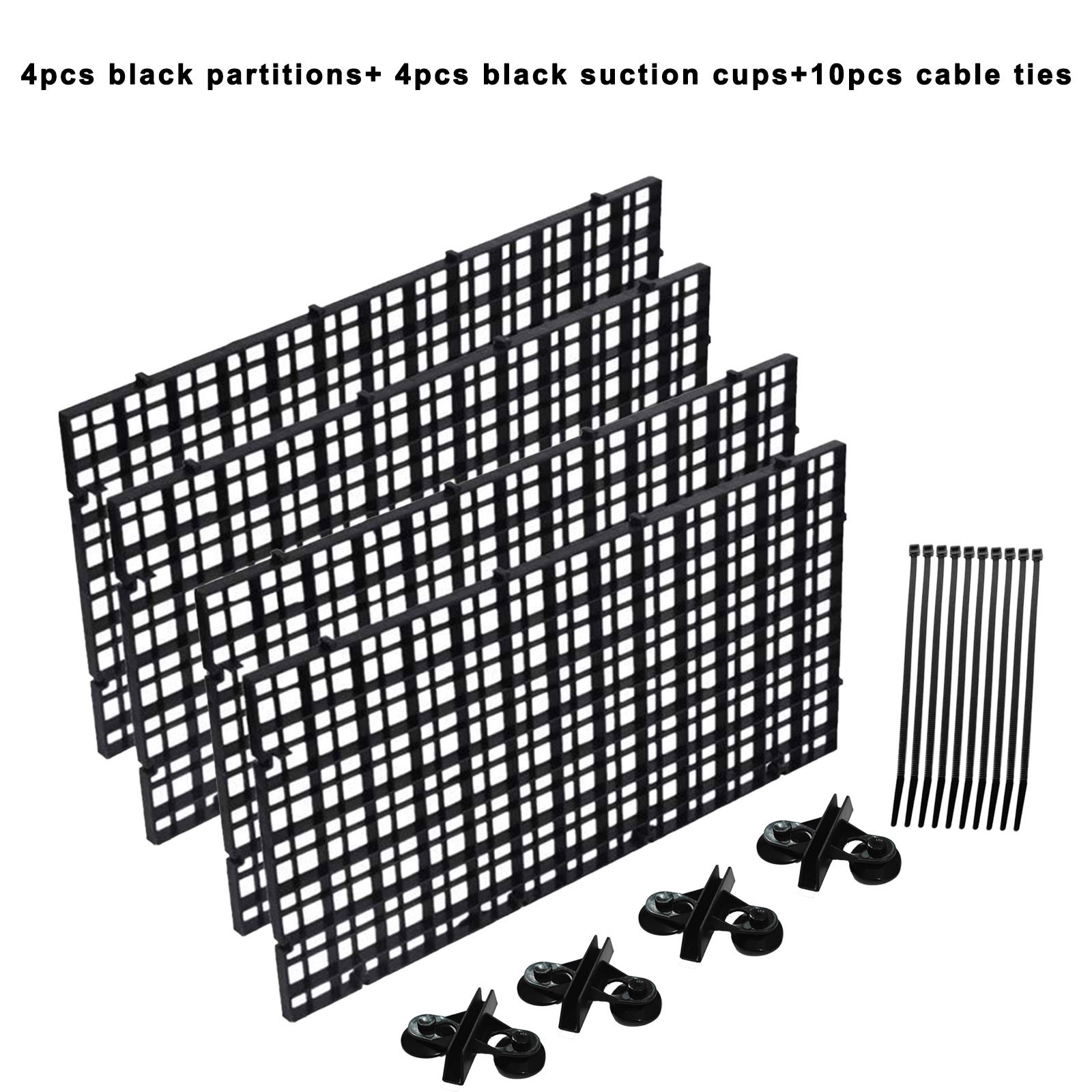4/8/12pcs Fish Tank Divider, Egg Crate for DIY Filtration and Aquarium Bottom
