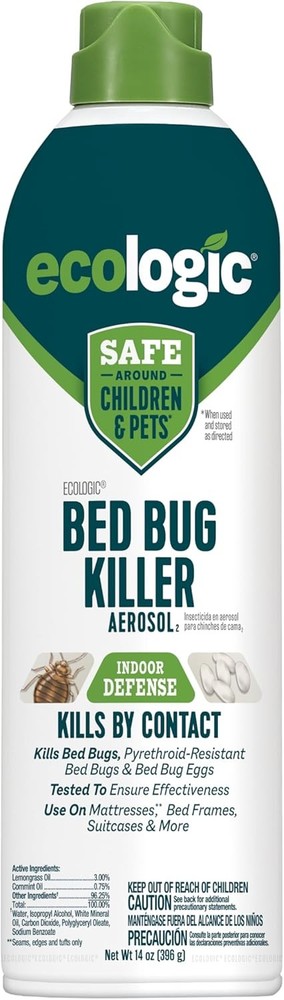Ecologic Bed Bug Killer, Kills Bed Bugs & Bed Bug Eggs, Use on Mattresses, Bed F