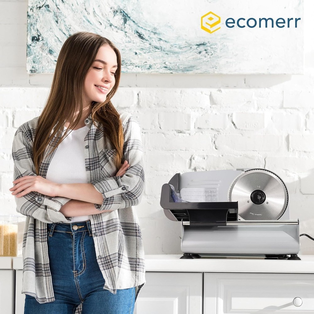 Electric Meat & Cheese Slicer - Compact & Efficient for Every Kitchen