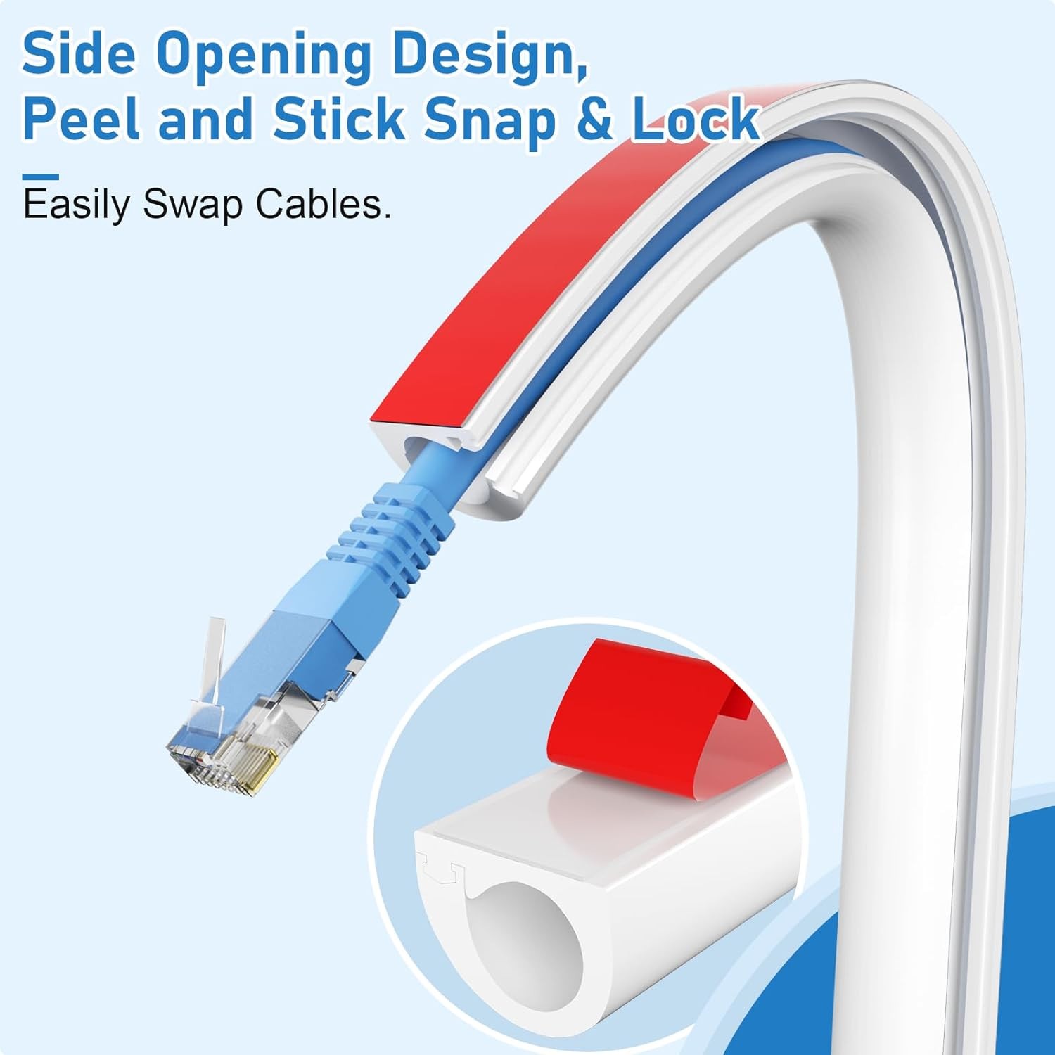 39”-197' Mounted Wall TV Cord Hider Concealer Cable Cord Cover HDMI Cord Hider