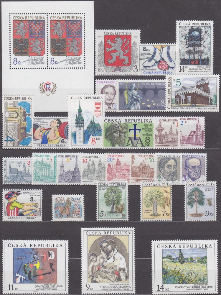 CZECH REPUBLIC - 1993-2000 COMPLETE COLLECTION with SHEETS - **MNH**