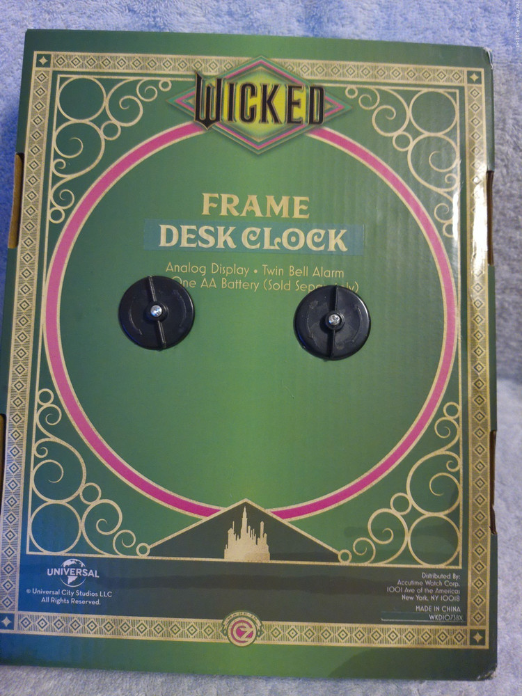 Wicked Emerald City Frame Desk Clock New