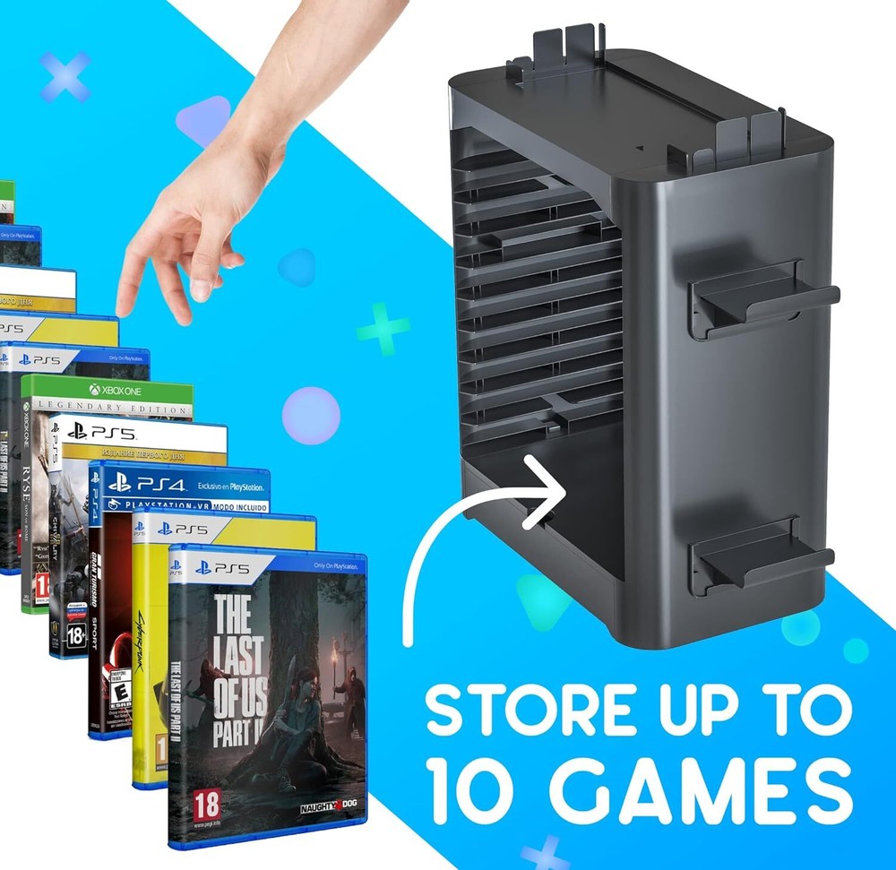 Nintendo Switch Game Storage Tower, Game Disk Rack and Controller Organizer
