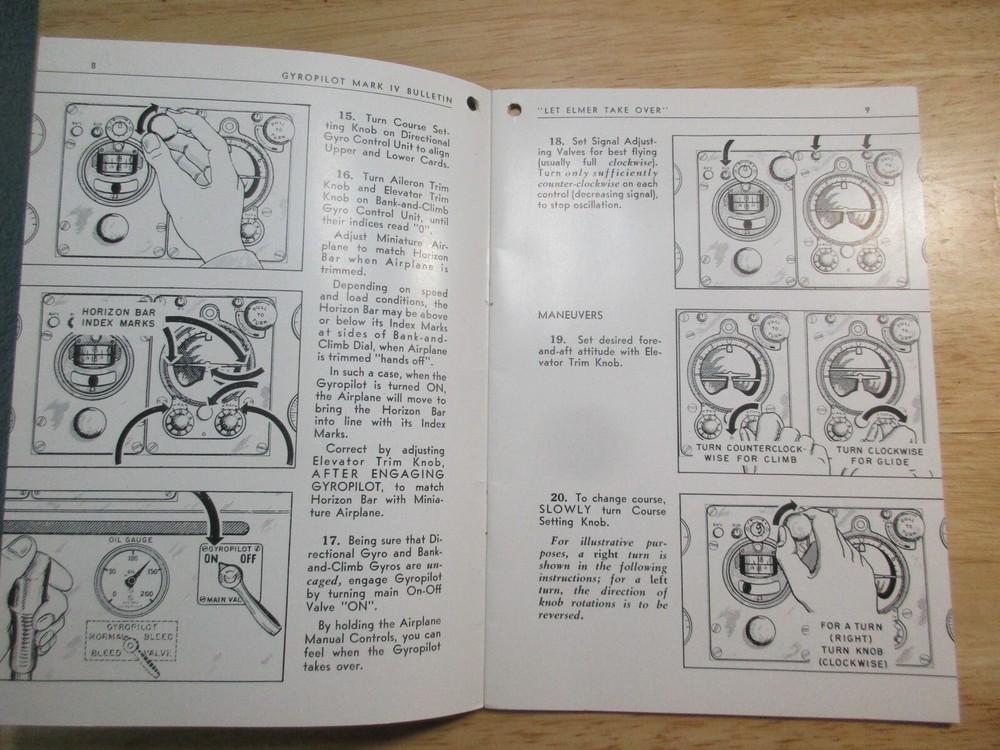 Sperry Model MR IV Gyropilot Flight Control Operating Bulletin