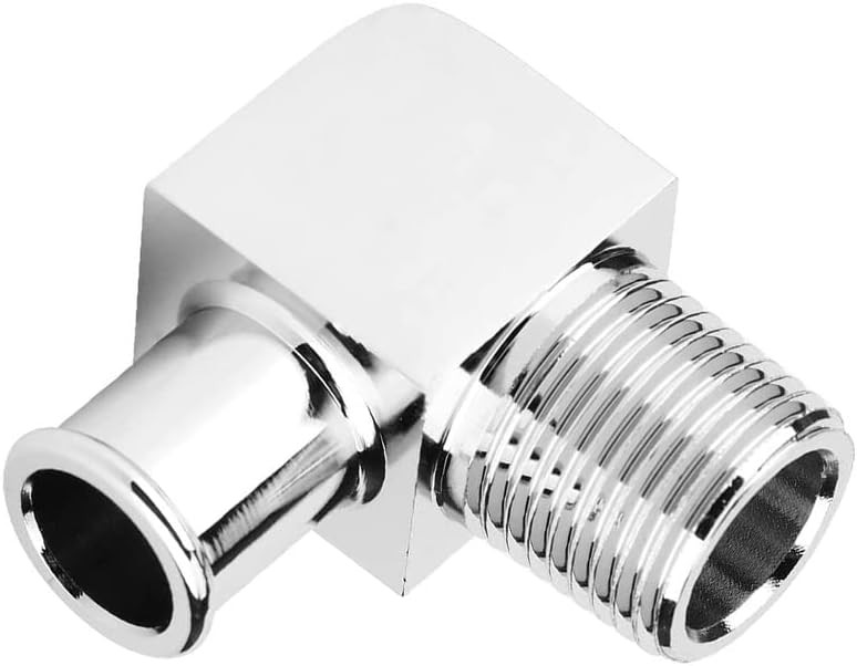 Heater Hose Fitting, Aluminum Alloy Heater Hose Adapter 90 Degree Connector 1/2