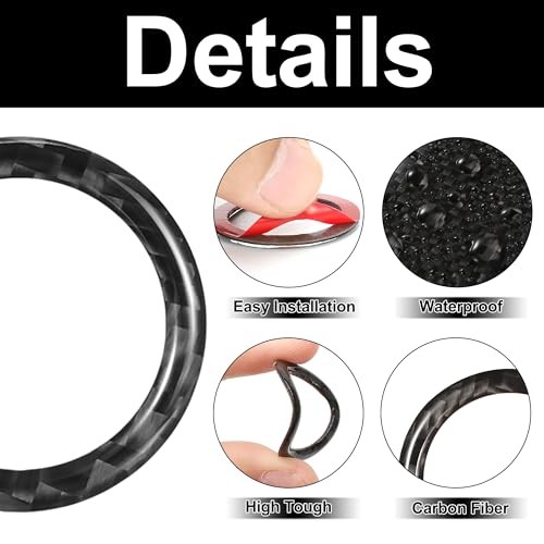 Car Engine Start Stop Button Ring Cover Compatible with BMW 3 Series E90 328i
