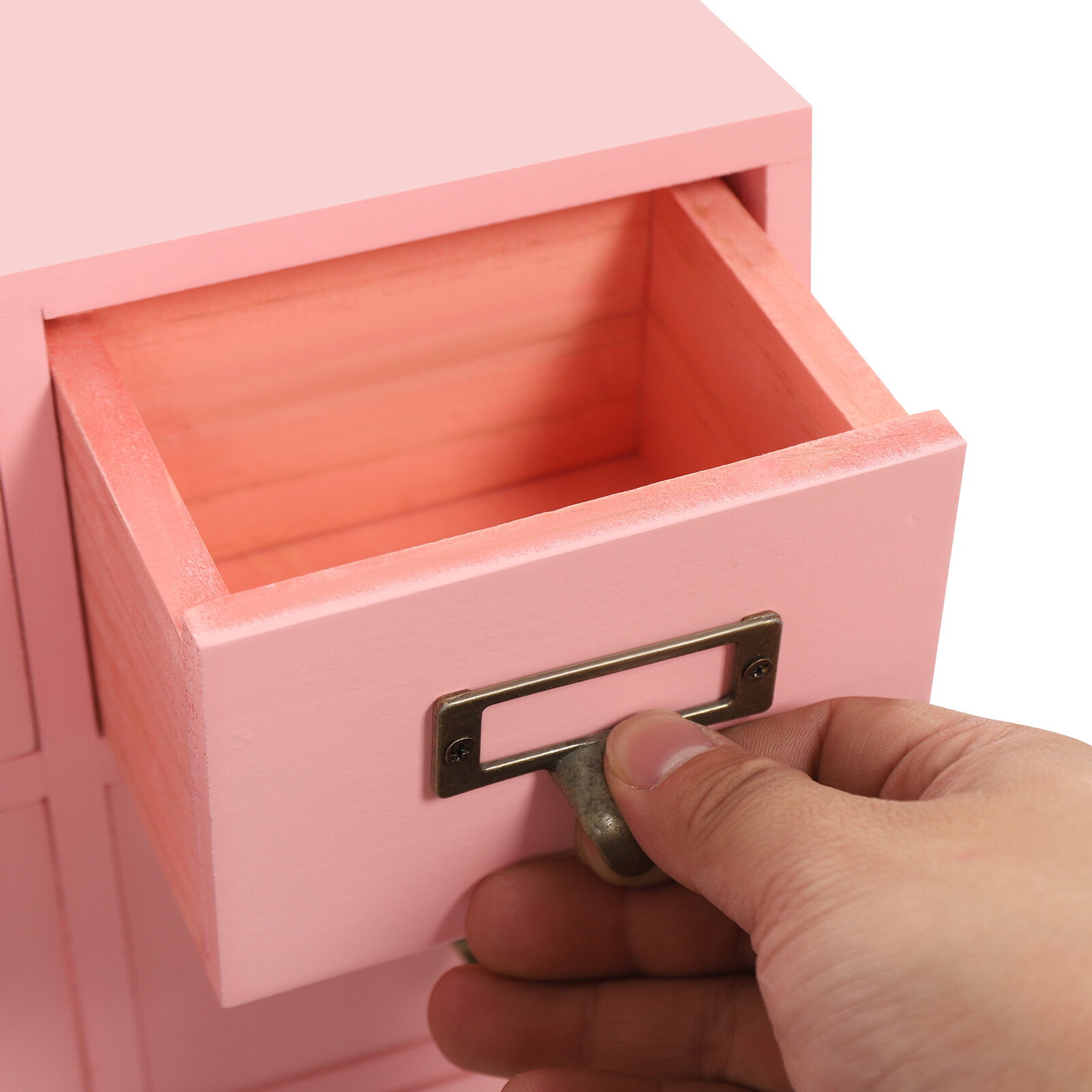 Vintage 4 PCS Drawer Cabinets Pink 64-Drawer Storage Box Storage Cabinet