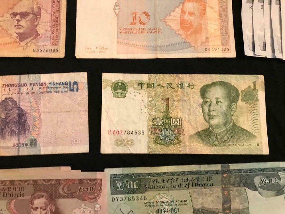 rare paper currency from several countries