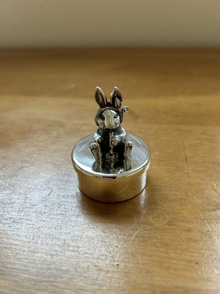 Reed and Barton Silverplate Peter Rabbit Tooth Fairy Box