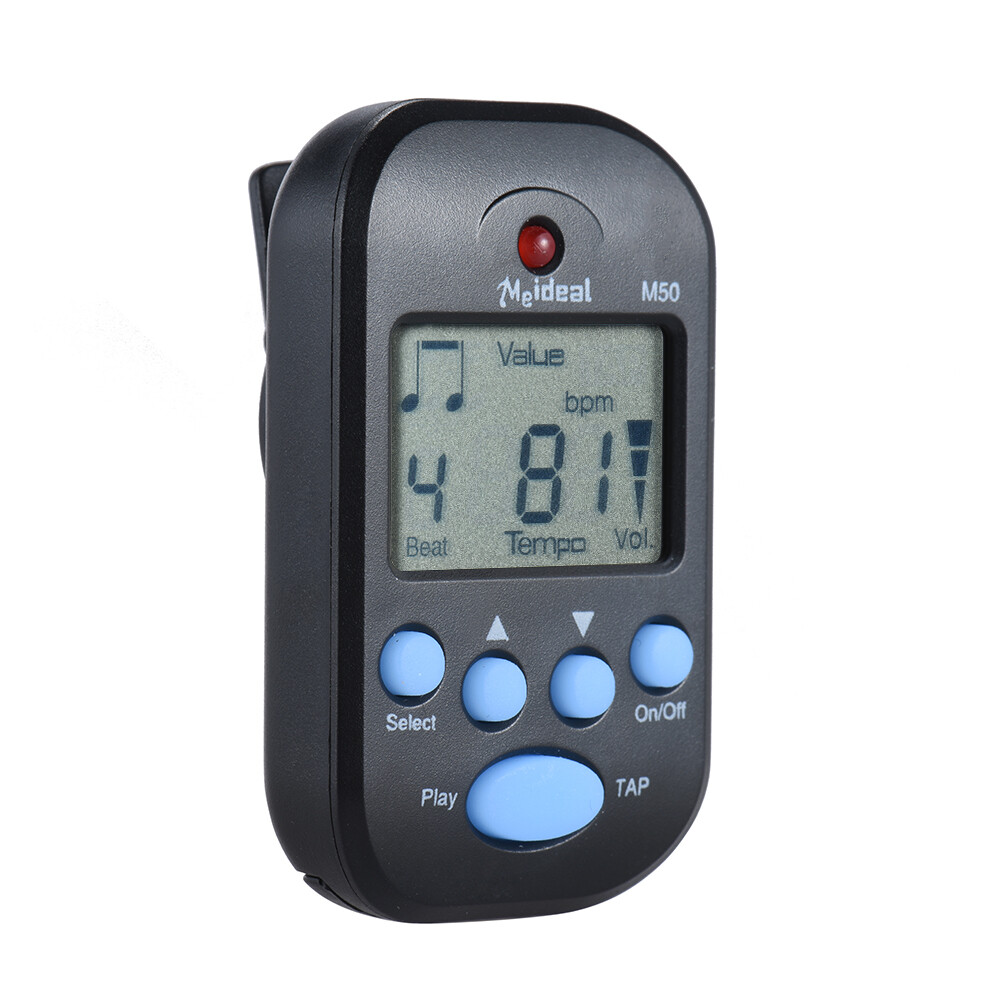 Clip on Digital Metronome Multifunctional  Tempo Built-in Tap Function B7E1