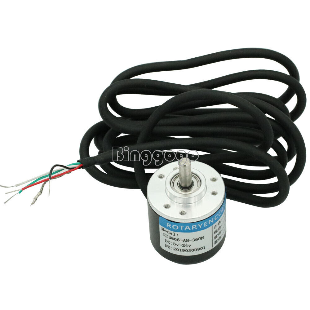 Encoder 360P/R Incremental Rotary Encoder AB phase encoder 6mm shaft W coupling