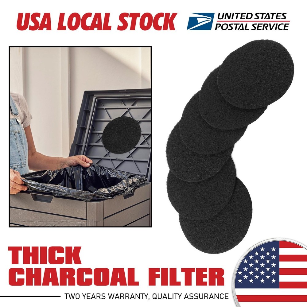 6 Pack 6.7 Inch Compost Bin Replacement Filters Thickened Odor Absorption
