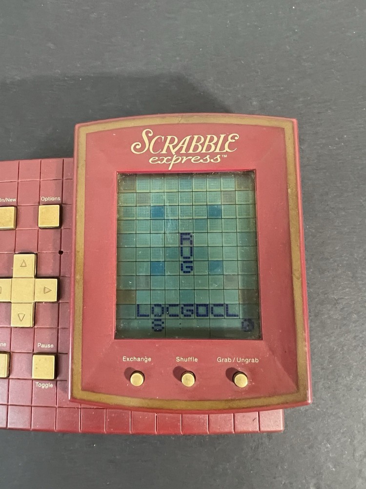 Hasbro 1999 Scrabble Express Handheld Electronic Game Tested Working
