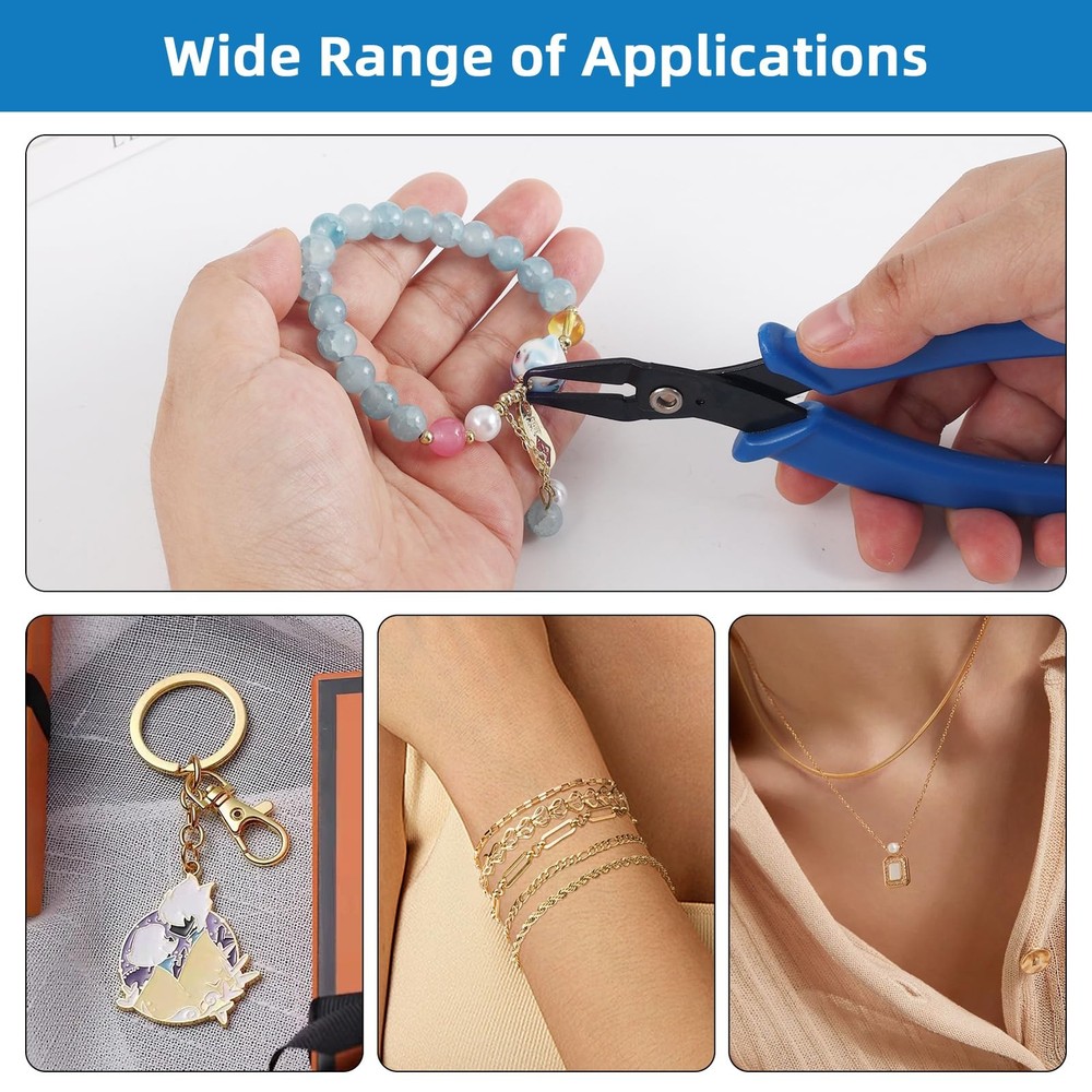 Split Ring Pliers Jewelry Making Tools Jump Ring Opener Tool Keychain Pliers ...