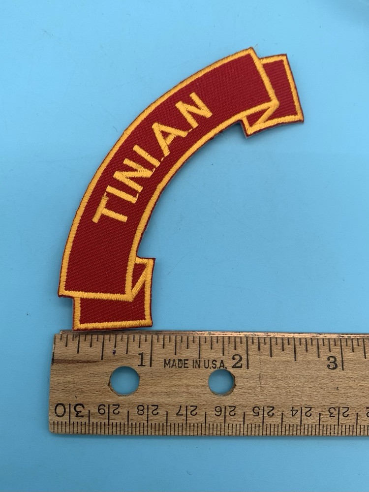 Patch TINIAN Embroidered Red & Yellow Rocker
