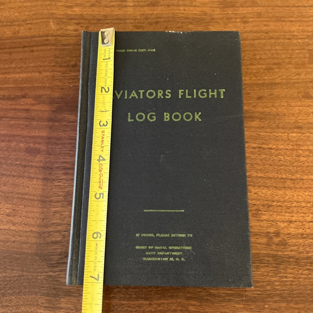 Aviators Flight Log Book US Navy UNUSED