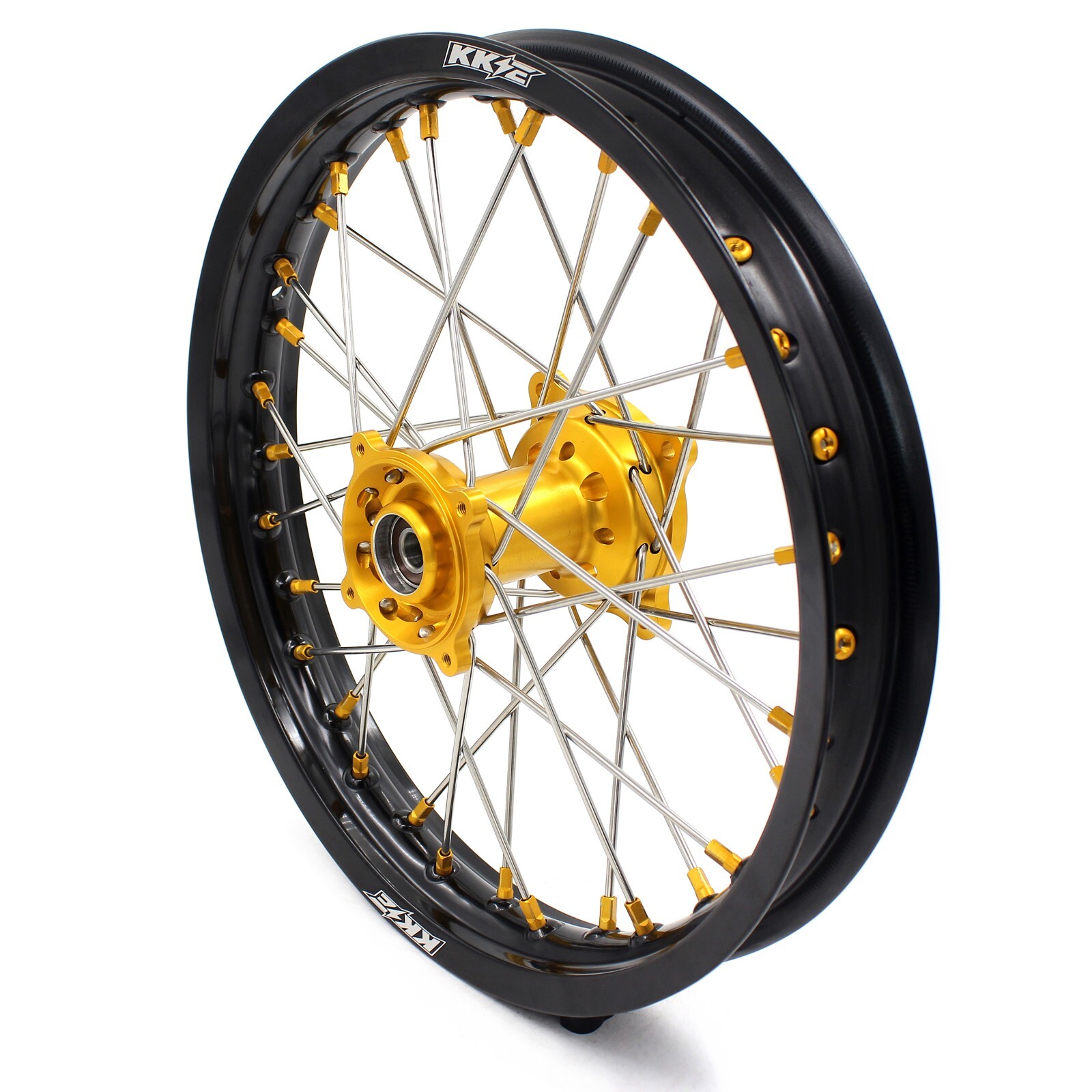 KKE 19/16 Big Kid's Wheels Rim Set Fit Suzuki RM80 1993-2001 RM85 2002-2023 Gold