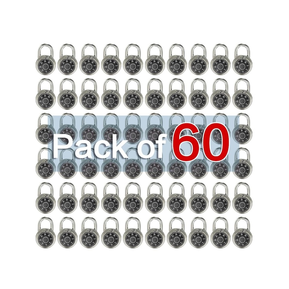 Lock Standard Dial Combination Lock, 2 inch. Wide, with Different Combination...