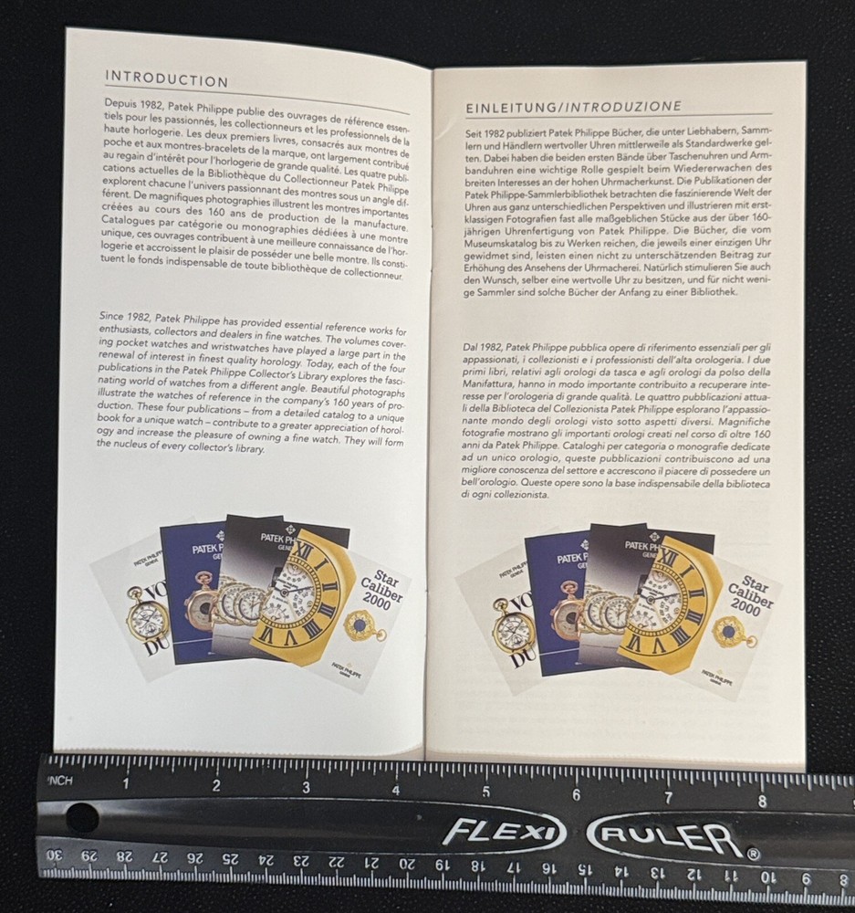 PATEK PHILIPPE LEATHER FOLDER with CERTIFICATE & MOVEMENTS BOOKLET & PAMPHLET