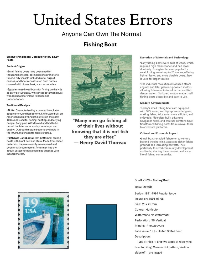 Centsational Custom Presentation Panel For Error SN 2529 - 8.5” X 11”