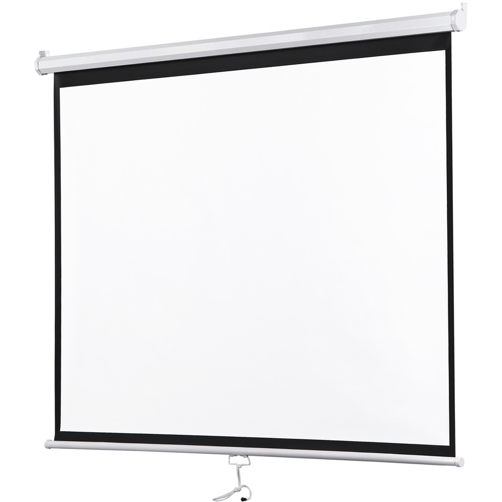 72 Inch Manual Pull Down Projector Screen 4:3 HD Retractable Widescreen Matte