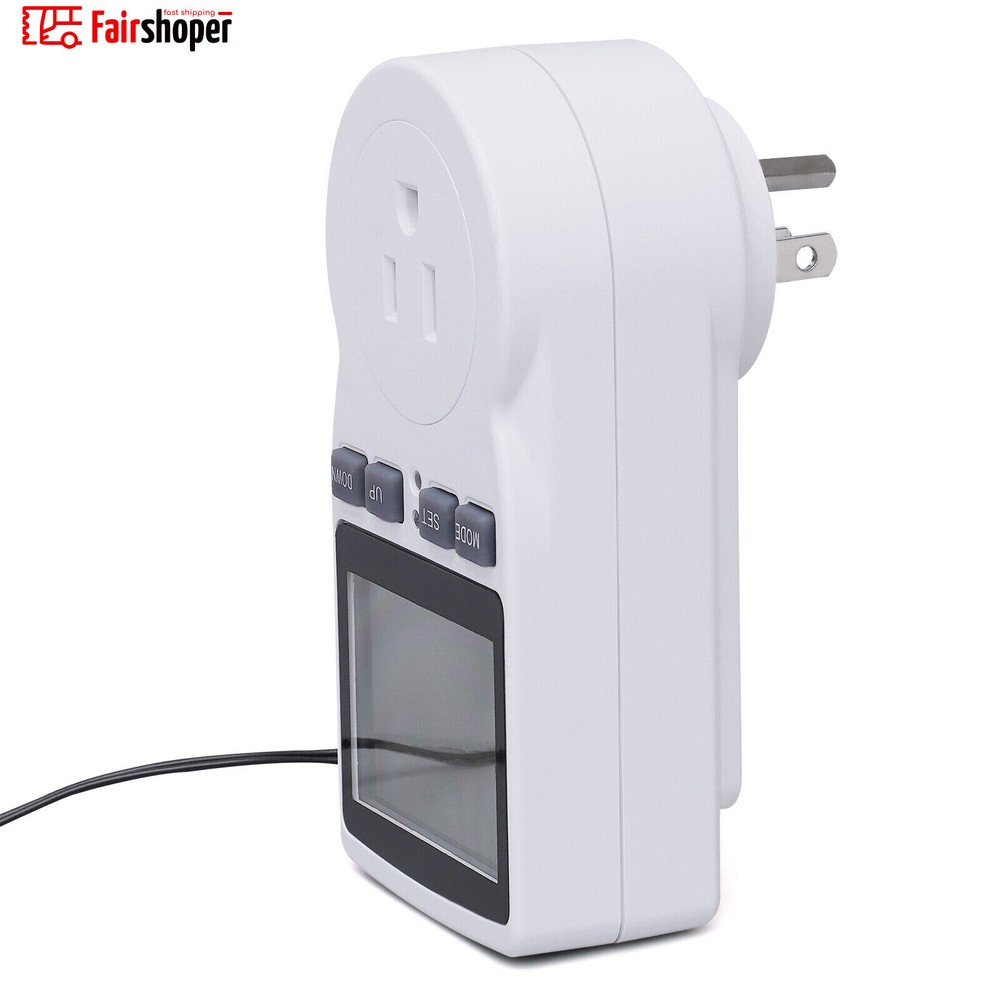 Digital Plug in Thermostat Timer Switch Socket Temperature Controller Switch USA