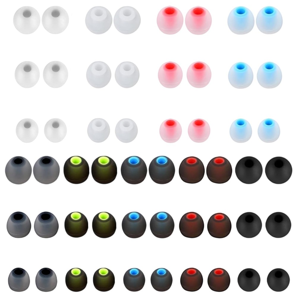 Earbuds Replacement Tips 54Pcs Silicone Cap Colorful