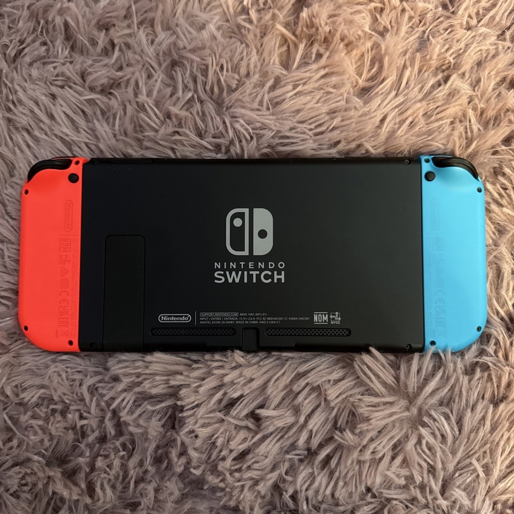 Nintendo Switch Console Bundle Neon Red/Blue Joy-Con Dock Case Controller Grip