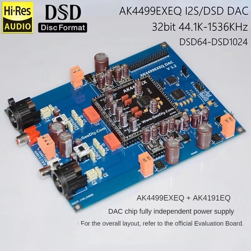AK4499EXEQ+AK4191EQ Audio DAC Decoder RCA Output I2S/DSD 32bit 1536KHZ DSD1024