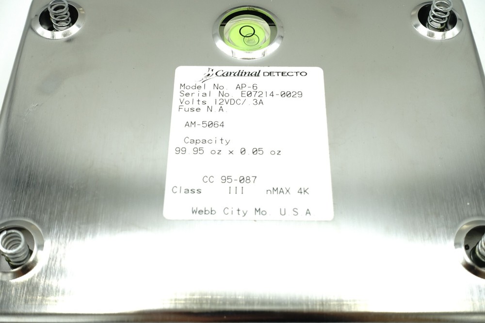 Detecto AP-6 Digital All-Purpose Portion Control Scale Commercial Weighing