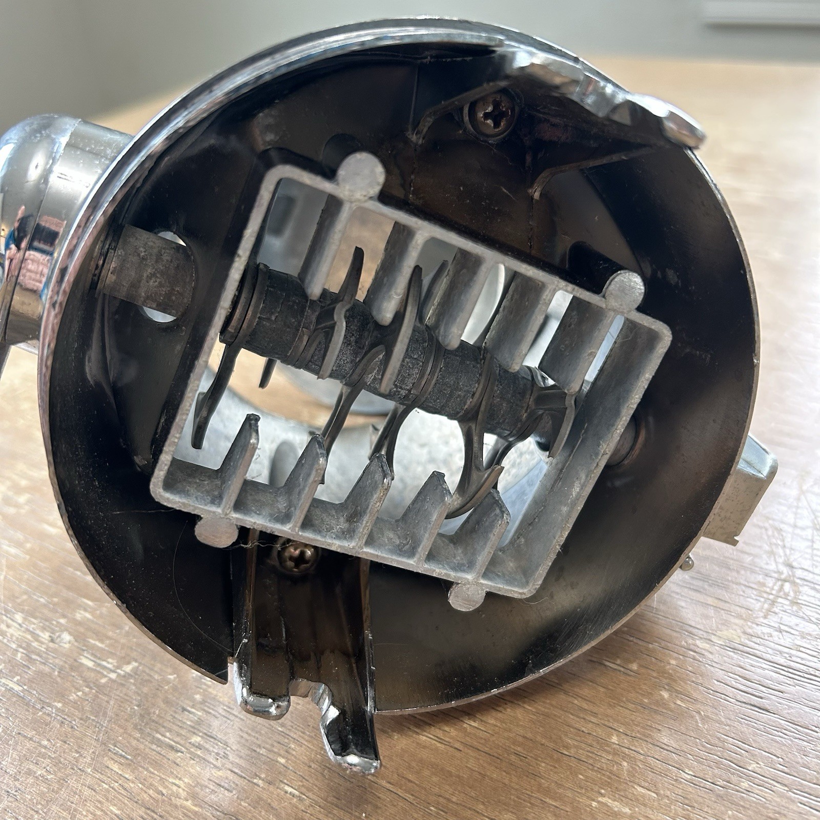 Vintage 50s Rival Ice-O-Mat Bucketeer Ice Crusher No. 480 MCM Mid Century Chrome