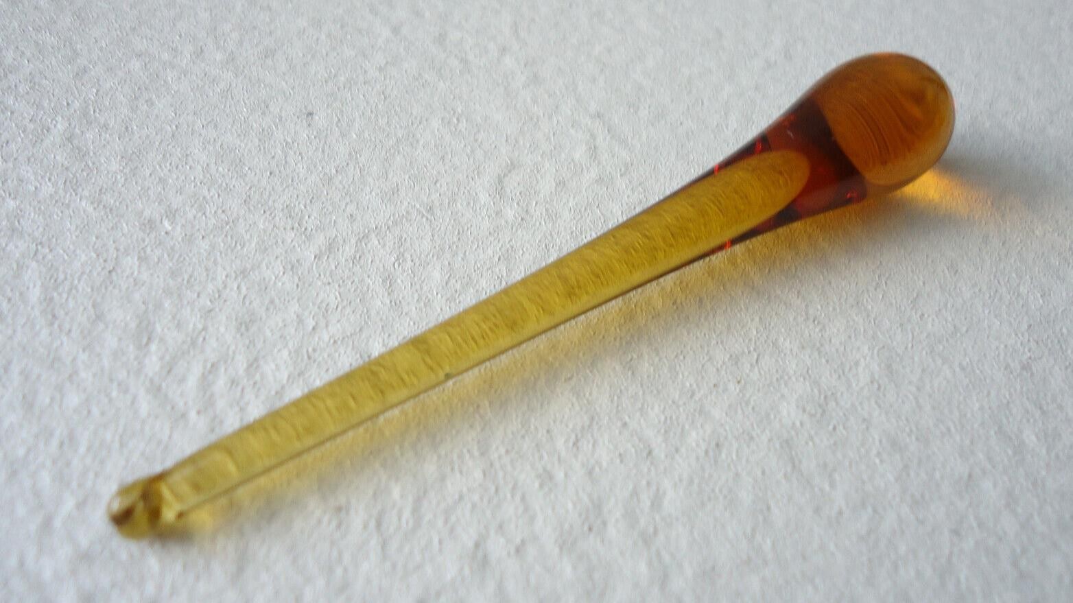 Vintage Amber Glass Medicine Dropper