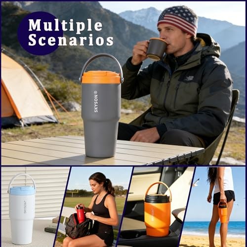 Fast Extraction Mini Electric Coffee Maker - Portable Filter 30 Ounces Gray