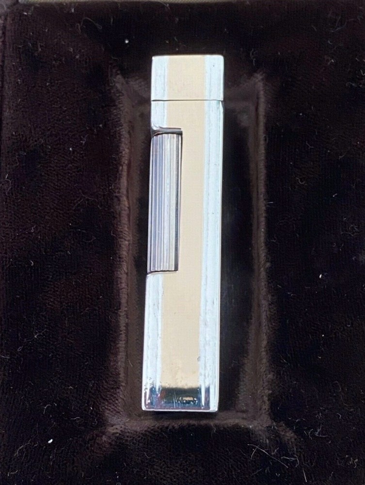 SOLID 925 STERLING SILVER /14K GOLD BUTANE DUNHILL CIGARETTE LIGHTER