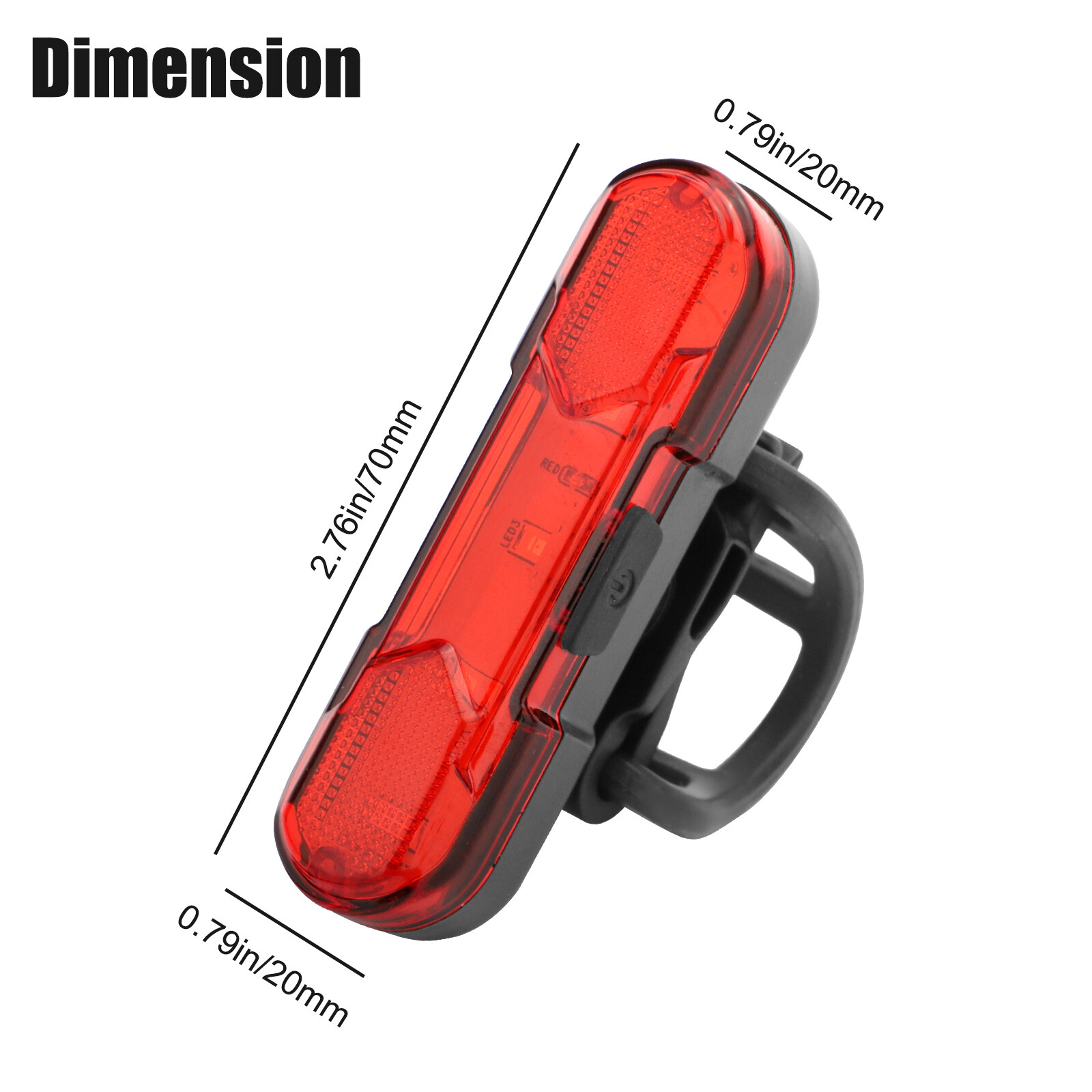 2x USB Rechargeable LED Bike Tail Light Bicycle Safety Cycling Warning Rear Lamp