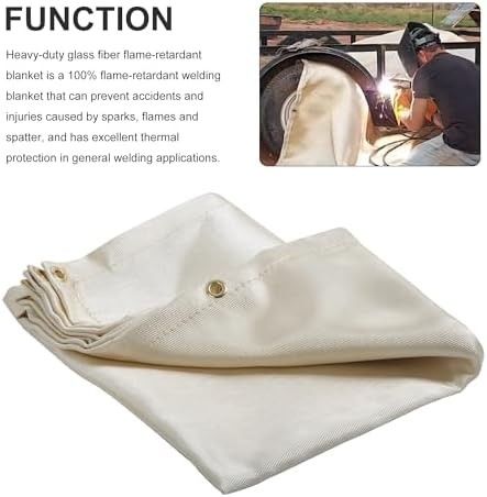 Welding Blanket Fire Retardant Safety Shield Grommets