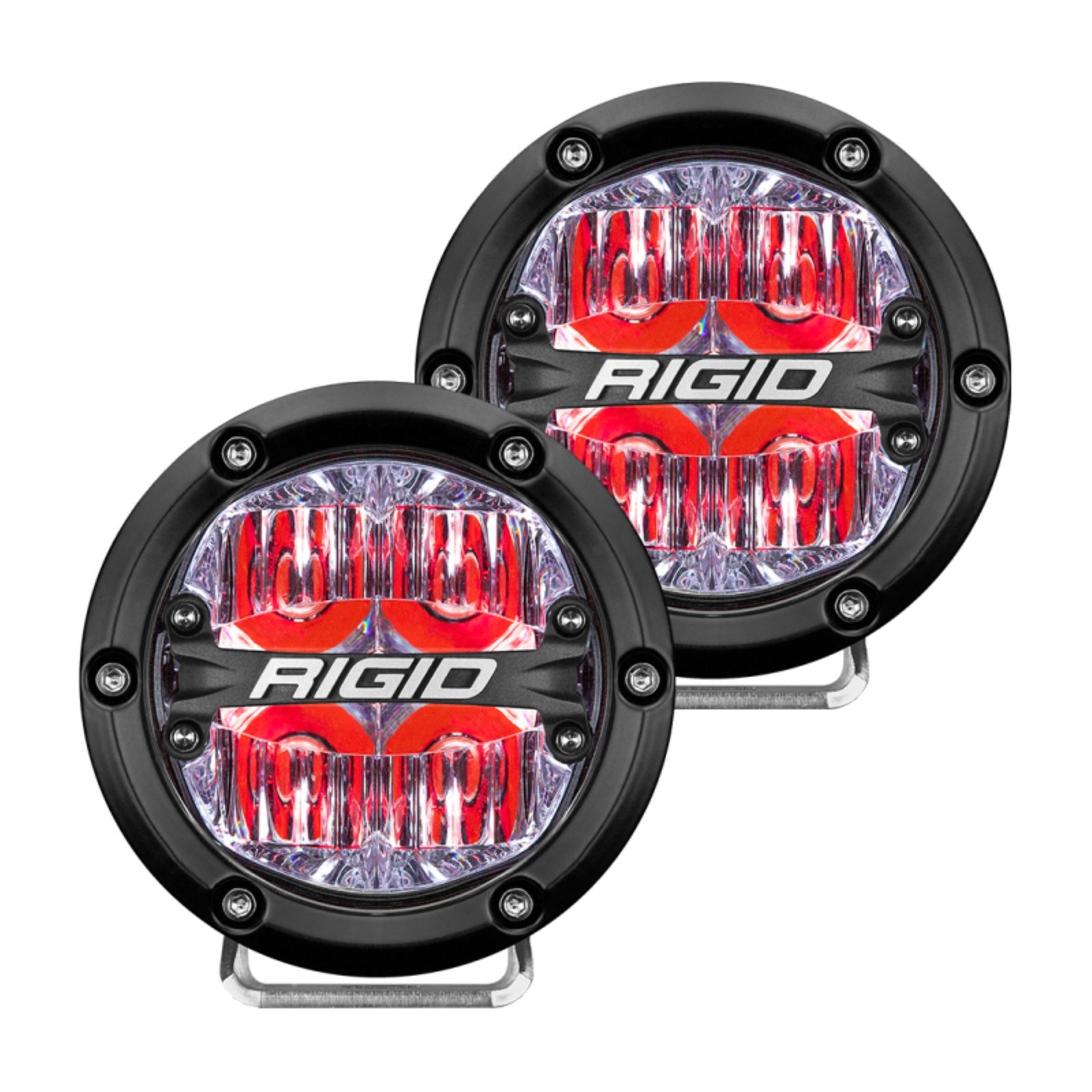 Rigid 360-Series 4in Drive Red Back Light- Pair 36116